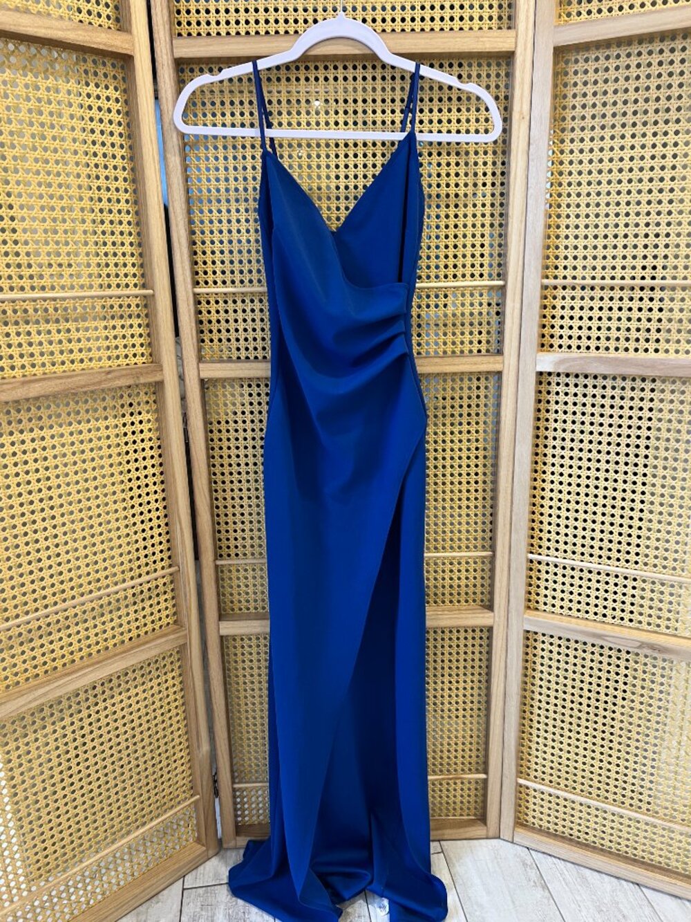 Emerald Sundae Royal Blue Cowl Neck Maxi Dress Size XXS/XS